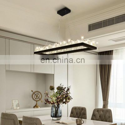 Modern Crystal LED Pendant Light Bar Villa Hotel Home Living Room Bedroom Decor Art Chandelier