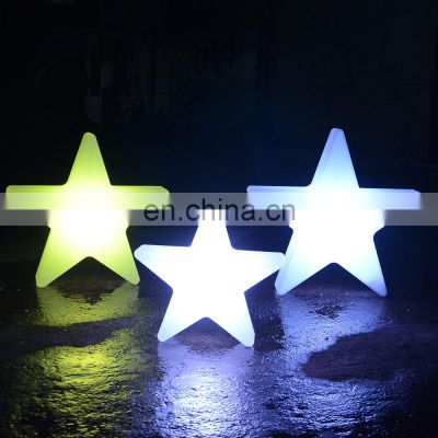 Christmas lamp shade /Colorful LED Christmas Decorative atmosphere lamp Star shaped outdoor floor lamp  with Battery