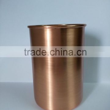 2016 Hot 16oz /450ml 304# Stainless steel matt copper plated candle cup, metal candle jar