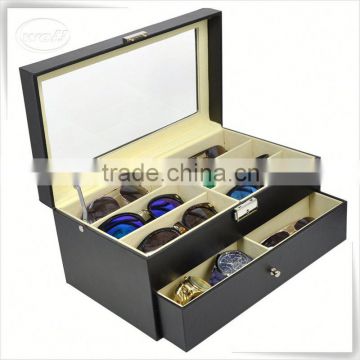 Luxury handmade cumstermized pu leather sunglasses storage box                        
                                                                                Supplier's Choice