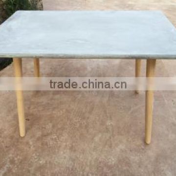 outdoor furniture concrete top solid wood table