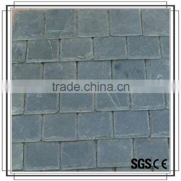 Green slate stone square flat clay stone tile