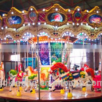 Amusement park merry go round with 16 seats