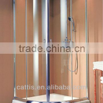 6mm clear shower door YT9357 cuved tempered