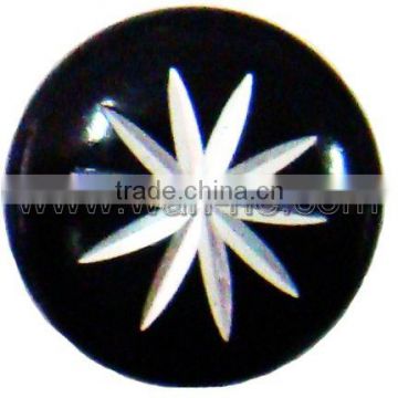 Polyester resin button for garment
