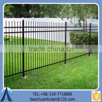 Durable Black Steel Fence/Picket Fence For Sale