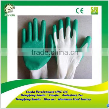 green nitrile coated gloves