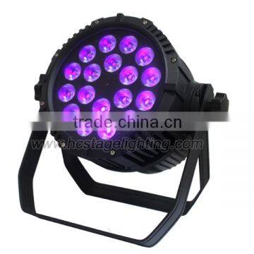 factory supply waterproof ip65 18pcs rgbwauv led par light 6in1