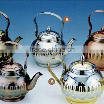 stainless steel hot pot 1.3L 1.6L 1.8L /arabic teapot/stainless steel arabic brass coffee pot