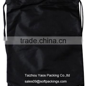 eco friendly black string bag, polyester drawstring bag