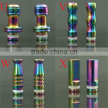 Beautiful shape rainbow drip tip with 510 atomizer with best price