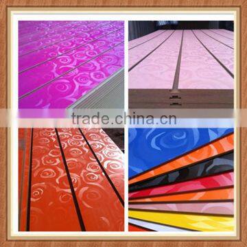 4x8 18mm faced rose emboosed slatwall board