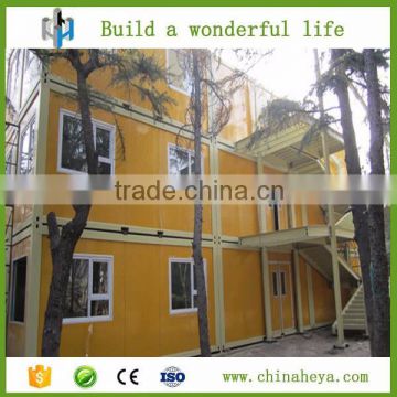 Shipping slope roof stackable living precast container house with toilet plans made by HEYA INT'L