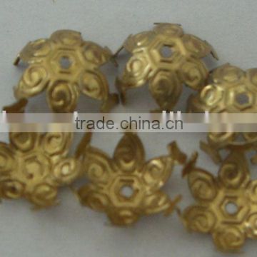 Fashion metal gold jewellery finding bead caps