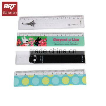 Carton pattern 15cm plastic ruler for kids