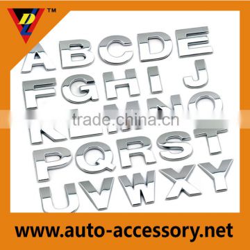 Customize size plastic chrome alphabet letters for car