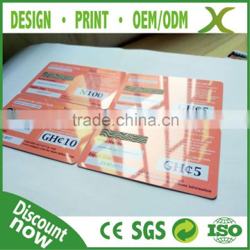 Free Design~~~!!! Best PVC Material CR80 PVC Gift Card/ PVC Member card/ PVC Scratch card