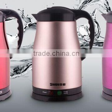1.8L large capacity Stainless steel electric kettle with thermostat and timer form China Alibba hot sale in Dubai