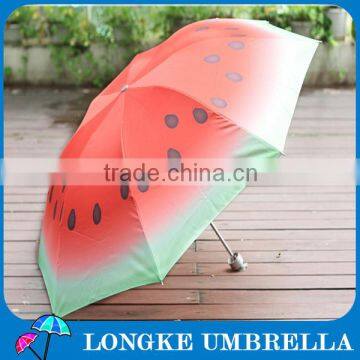 Watermelon 3 fold umbrella for fruit style