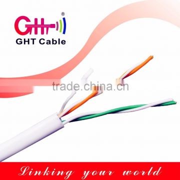 Indoor telephone cable cat3 0.6mm 2 pair copper pvc jacket hdpe insulated