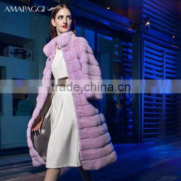 long purple whole minlk pelt women fur coat china