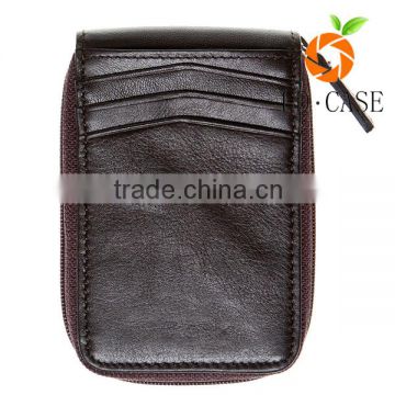 Elegant Gift Mens Leather Wallet Zipper Coin Purse Wallets