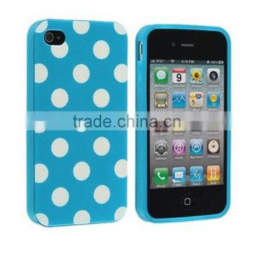 Hot Sale Premium Full Housing Case Cover with Polka Dots for iPhone5/5s/5c/6/plus