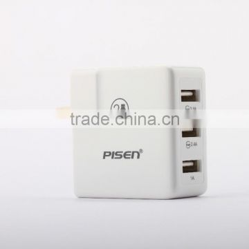 Multi-Port USB Charger with foldable Plug