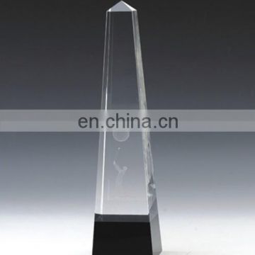 golf ball crystal trophy and award
