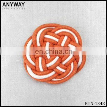 Colorful Leather Material Knot Chinese Frog Button
