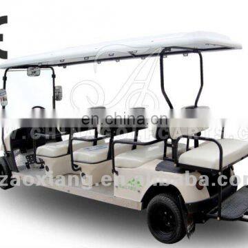 New arrival: Cheap electric carts for sale, 12 seater electric sightseeing cars with rear seat kit or rear cargo box