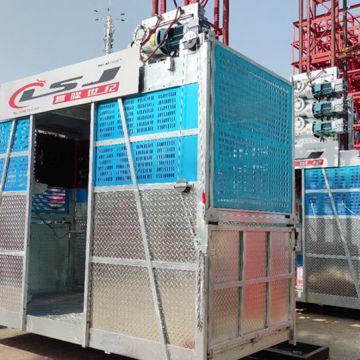 OEM manufacturer SC200/200 two cages 0-33m/min Hot dip galvanized construction hoist