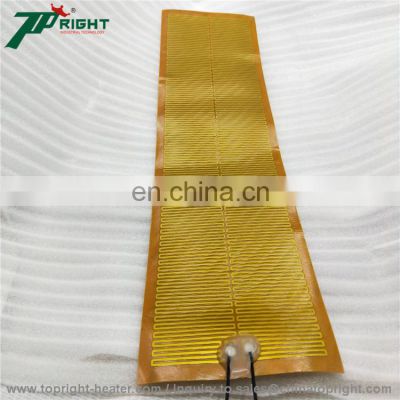 Customized electric heating element thick Polyamide film heaters in dia 10mm and wire length 200mm