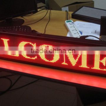 384*32 P4.75 dot matrix red programmable led message sign for car