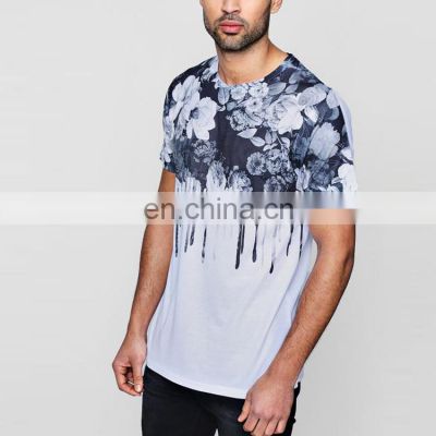 2021 Mens Fashion Clothes Streetwear Custom Floral Pattern Printed Paint Tie Dye t shirts