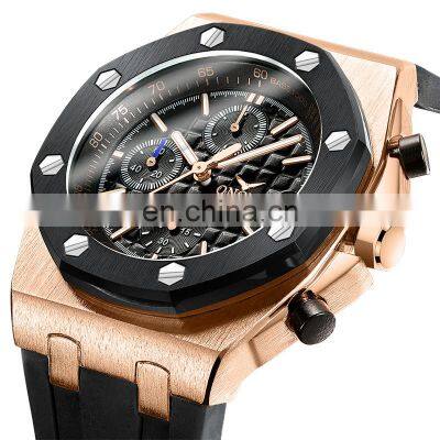 ONOLA 6806 Men Quartz Watch Top Luxury Brand Watches Date Silicone Mens Watches Waterproof