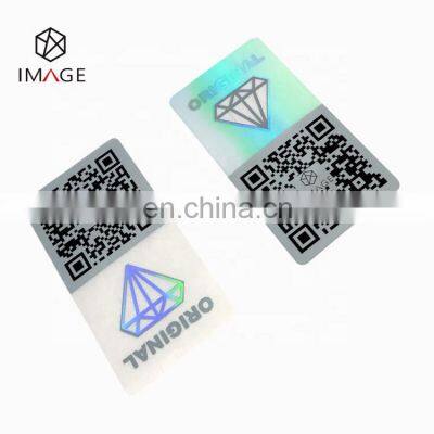 Silver Custom Security 3D Hologram Sticker with Fixed QR Code