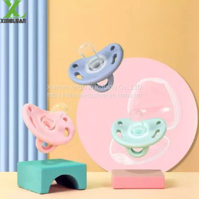 Eco Friendly Organic Silicone  Silicone BPA-Free Soother Baby Orthodontic Soft Nipple Pacifier For Teeth