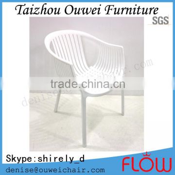 white plastic stacking chair/colored plastic chair