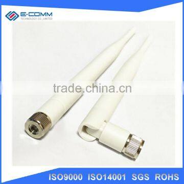 Nickel Plated SMA Male White Rubber 433MHz Antenna