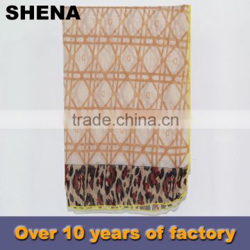 shena fashion import plaid silk scarf supplier