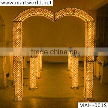 2016 RGB crystal LED light wedding decoration wedding arch wedding column walkway (MAH-001)                        
                                                Quality Choice
                                                    Most Popular