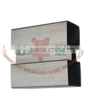 stainless steel double slotted square tube