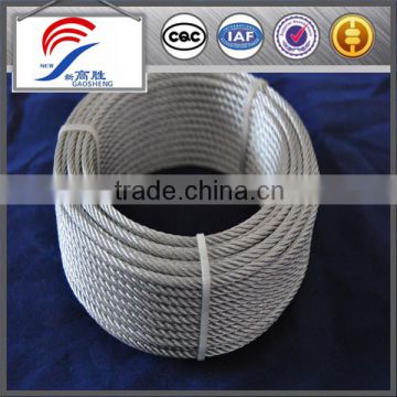 high tensile strength galvanized steel twisted wire rope for sale