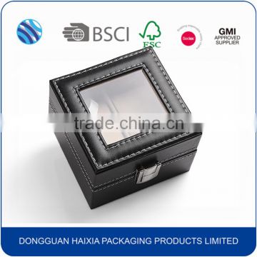 Cusotm design luxury PU leather jewelry box for watch
