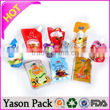 Yasonpack Hot sale stand up with spout pouch bag