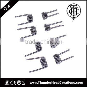 Fast Heating Resistance clapton wire, Two Coils Pre-wrapped Resistance Wire for Vapor,large cloud
