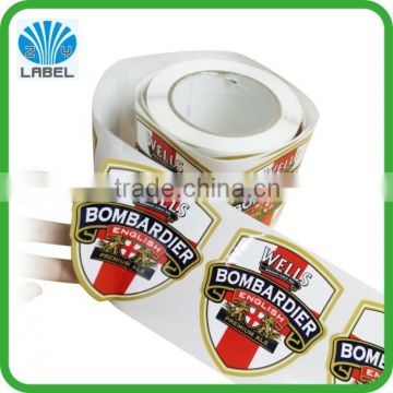 full color printing vinyl roll sticker,permanent adhesive waterproof packaging label sticker