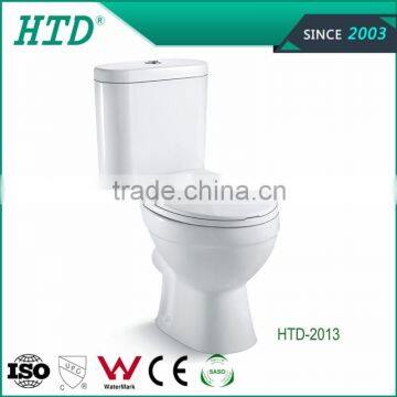 HTD-2013 Two-Piece Ceramic Sitting Toilet with Watermark Approval