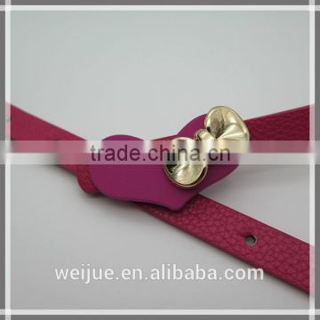 Lady's fashion belt with heart and bow tie for dress